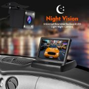 Picture of 4.3 Inch Foldable Car Monitor+Car Reverse Camera with 8LED Lights Car License Plate Camera for Parking, DC12V