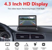 Picture of 4.3 Inch Foldable Car Monitor+Car Reverse Camera with 8LED Lights Car License Plate Camera for Parking, DC12V