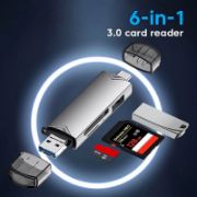 Picture of 6 in 1 Card Reader USB3.0 to Type C Micro USB Universal OTG Adapter Multifunctional adapter SD TF High-speed transmission