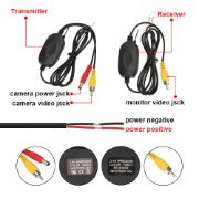 Picture of 12V 2.4G Wireless Color Video Signal Transmitter And Receiver For Car Reverse Camera Car Rearview Monitor FM Transmitter