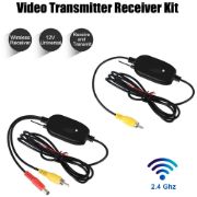 Picture of 12V 2.4G Wireless Color Video Signal Transmitter And Receiver For Car Reverse Camera Car Rearview Monitor FM Transmitter