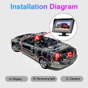 Picture of Car Monitor 4.3 Inch TFT LCD Digital Display Auto Car Rear View Backup Reverse Camera Monitor