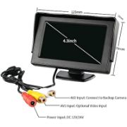 Picture of Car Monitor 4.3 Inch TFT LCD Digital Display Auto Car Rear View Backup Reverse Camera Monitor