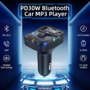 Picture of Car Bluetooth FM Transmitter PD 30W Dual USB 3.1A Fast Charger Handsfree Radio Modulator MP3 Player Support U Disk