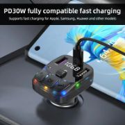 Picture of Car Bluetooth FM Transmitter PD 30W Dual USB 3.1A Fast Charger Handsfree Radio Modulator MP3 Player Support U Disk