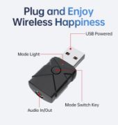 Picture of Mini USB Aux Bluetooth Adapter And 5 in 1 Wireless Receiver Transmitter For Car TV PC Amplifier Headphone