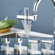 Picture of 3 Modes Waterfall Kitchen Faucets Accessories Anti Splash Adapter Swivel Rotating Fly Rain Faucet Extender