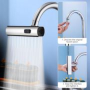 Picture of 3 Modes Waterfall Kitchen Faucets Accessories Anti Splash Adapter Swivel Rotating Fly Rain Faucet Extender