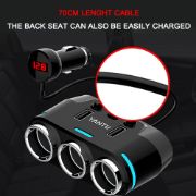 Picture of Quick Charge Car Charger High Quality Dual USB Car Cigarette Lighter Socket Splitter Adapter