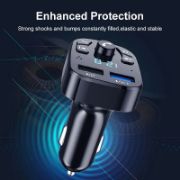 Picture of Fast Car Charger Cigarette Lighter Socket 2 USB Adapter Bluetooth FM Transmitter