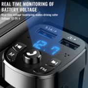 Picture of Fast Car Charger Cigarette Lighter Socket 2 USB Adapter Bluetooth FM Transmitter