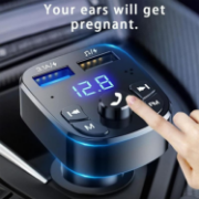 Picture of Fast Car Charger Cigarette Lighter Socket 2 USB Adapter Bluetooth FM Transmitter