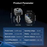 Picture of Fast Car Charger Cigarette Lighter Socket 2 USB Adapter Bluetooth FM Transmitter