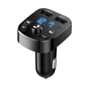 Picture of Fast Car Charger Cigarette Lighter Socket 2 USB Adapter Bluetooth FM Transmitter