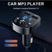 Picture of Fast Car Charger Cigarette Lighter Socket 2 USB Adapter Bluetooth FM Transmitter