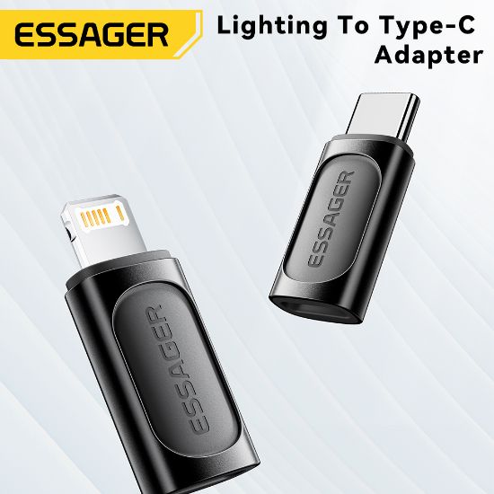 Picture of ESSAGER USB Female Type C to iOS Male Adapter 480Mbps Data Transmission Converter