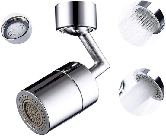 Picture of Universal Faucet Aerator 720 Rotatable 2 Functional Soild Brass Moveable Kitchen Tap Head