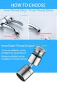 Picture of Universal Faucet Aerator 720 Rotatable 2 Functional Soild Brass Moveable Kitchen Tap Head