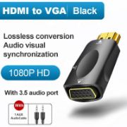 Picture of HDMI compatible To VGA Cable Male To Famale Converter Adapter 3.5 Jack Audio HD 1080P For PC Laptop TV Box Display Projector