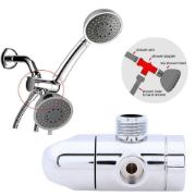 Picture of Chrome ABS Diverter 3 Way T Shower Arm t-Adapter Water Diverter Connector