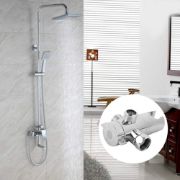 Picture of Chrome ABS Diverter 3 Way T Shower Arm t-Adapter Water Diverter Connector