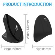 Picture of Scientific Ergonomic Design Battery Powered Upright Vertical Wireless Mouse