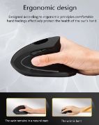 Picture of Scientific Ergonomic Design Battery Powered Upright Vertical Wireless Mouse