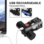 Picture of 800 Lumen T6 Led Bicycle Light Set Usb Rechargeable Battery Bike Headlight/Flashlight Waterproof Zoomable