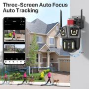 Picture of Wistino 8K 10X Zooming CCTV Wireless Wifi Camera Two Way Audio W aterproof Four Lens Night Vision Network Camera