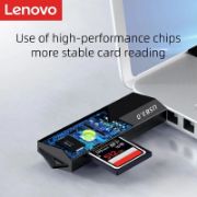 Picture of Lenovo D204 2 IN 1 Memory Card Reader, Dual Interface USB 3.0 SD Card Reader Adapter, Compatible with Multiple Devices