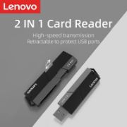 Picture of Lenovo D204 2 IN 1 Memory Card Reader, Dual Interface USB 3.0 SD Card Reader Adapter, Compatible with Multiple Devices