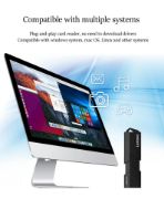 Picture of Lenovo D204 2 IN 1 Memory Card Reader, Dual Interface USB 3.0 SD Card Reader Adapter, Compatible with Multiple Devices