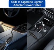 Picture of  Cigarette Lighter Adapter, USB Type-C or USB-A Male Plug to Cigarette Lighter Adapter Cable for Dash Cam, GPS, Car Led Light Strips