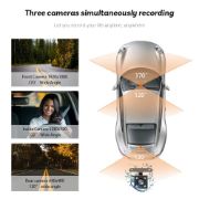 Picture of 4 Inches Touch Screen Car Video Recorder Dash Cam Box IPS 1080P HD Car Mirror Recorder DVR 3 Lens Dash Camera Cars Camcorder