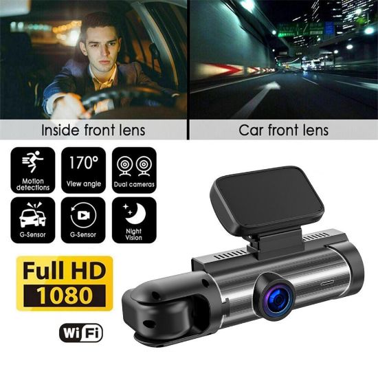 Picture of 3.16 inch HD Dual lens Black Box Car Night Vision DVR Vehicle Mirror Video Camera 