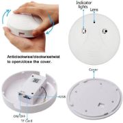 Picture of 1080p Ultra HD Smoke Detector Hidden Camera Wi-Fi Remote Real-Time Viewing Smoke Detector 2.4g Camera