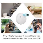 Picture of 1080p Ultra HD Smoke Detector Hidden Camera Wi-Fi Remote Real-Time Viewing Smoke Detector 2.4g Camera