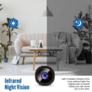 Picture of W8 2.4g Camera 1080P Wireless Mini Wi-Fi Nanny Cam Smart Home, Pet Dog, Baby Monitor Camera 