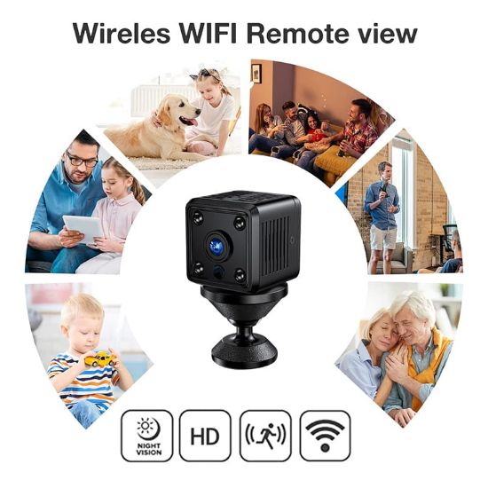 Picture of X6 Wi-Fi Camera Wide Angle Mini Camcorders Motion Detection Night Vision Home Security Nanny Cam HD 1080P