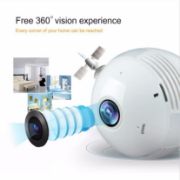 Picture of Light Bulb Camera, Wi-Fi Bulb Security Camera, Smart Bulb Camera, 360 Panoramic Bulb Camera with Motion Detection