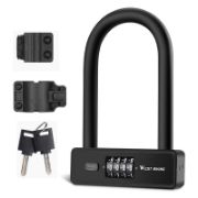 Picture of WEST BIKING Bicycle Anti-Theft Alloy Lock 4-Digit Password U-Shaped Lock Bold And Retrievable Password Motorcycle Lock