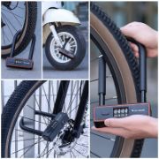 Picture of WEST BIKING Bicycle Anti-Theft Alloy Lock 4-Digit Password U-Shaped Lock Bold And Retrievable Password Motorcycle Lock