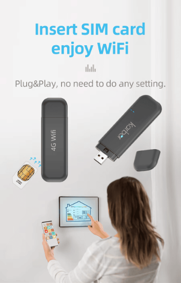 Picture of 4G LTE 3G/2G USB WIFI Dongle  Plug & Play Hotspot Mobile Mi-fi Internet Anywhere 