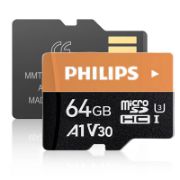 Picture of Philips 100Mb/s Micro SD Cards 32GB, 64GB, 128GB, 266GB, 512GB UHS A1 V30 U3 Ultra Speed