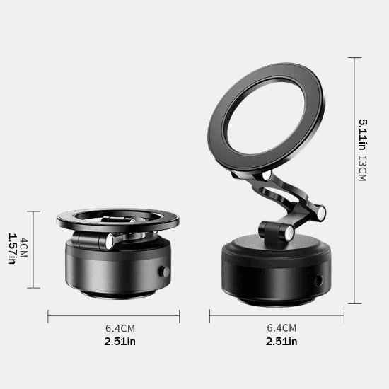 Picture of  360 Degree Universal Stable Glass Vacuum Adsorption Suction Vacuum Cell Mobile Screen Bracket Foldable Car Magnetic Phone Holder